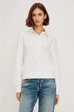 Rails Clothing Barlow Sweatshirt Style 535B-365D-003 in Ivory; All Cotton Polo Style Sweatshirt; Casual Fall Top