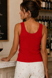 Rails Clothing Bobbie Tank Style 841D-346D-5390 in Cherry. Women's Cotton stretch blend, ribbed, scoop neck tank top. Bfree American Summer