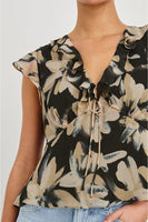 Rails Clothing Carmine Top Style 536-634C-7877 in Charcoal Lily; 