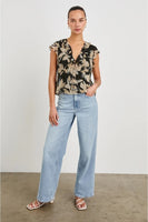 Rails Clothing Carmine Top Style 536-634C-7877 in Charcoal Lily; 