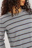 Rails Clothing Davie cotton cashmere long sleeve tee Style 883C-386E-4114 in Heather Sky; Cashmere Blend top to wear with jeans