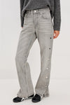 Rails Clothing Del Mar Boyfriend Jeans Style 716A-285B-8226 in Stone Grey Studded; Grey Wash High Rise Studded Fall Jeans