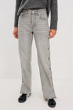Rails Clothing Del Mar Boyfriend Jeans Style 716A-285B-8226 in Stone Grey Studded; Grey Wash High Rise Studded Fall Jeans