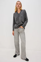 Rails Clothing Del Mar Boyfriend Jeans Style 716A-285B-8226 in Stone Grey Studded; Grey Wash High Rise Studded Fall Jeans
