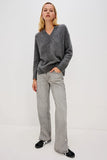 Rails Clothing Del Mar Boyfriend Jeans Style 716A-285B-8226 in Stone Grey Studded; Grey Wash High Rise Studded Fall Jeans