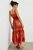 Rails Clothing Fawn Dress Style 651A-167D-7856 in Terracotta; Rails Embroidered Eyelet Cutout Floral Summer Midi Dress