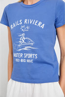 Rails Clothing Fitted crew t-shirt Style 813-340D-7919 in Rails Riviera; Fitted Summer Graphic Tee; 
