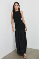 Rails Clothing Mari Dress style 575-163F-4424 in Navy Gingham;Rails Clothing Lavina Dress Style 820C-141F-001 in Black; 