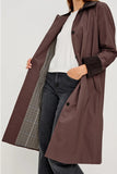 Rails Clothing Levy Coat Style 982A-404B-2789 in Raisin; Corduroy Trim Long Barn Coat