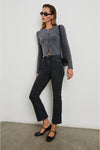 Rails Clothing Matilda Cardigan Style 835A-349C008 in Charcoal; Soft Grey Cropped Fall Cardigan