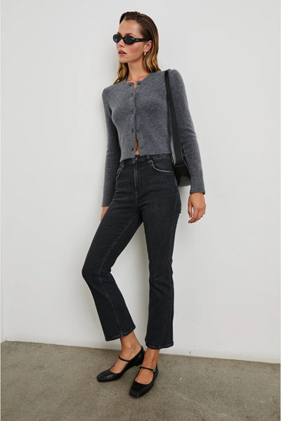Rails Clothing Matilda Cardigan Style 835A-349C008 in Charcoal; Soft Grey Cropped Fall Cardigan