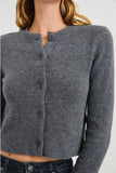 Rails Clothing Matilda Cardigan Style 835A-349C008 in Charcoal; Soft Grey Cropped Fall Cardigan