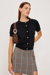 Rails Clothing Nial Skirt Style 305-248C-8297 in Mocha Check; Fall Check Wrap style mini skirt