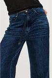 Rails Clothing Normandie pant Style 546-282C-8302 in Oceana;Tie Waist accent Dark Wash Denim Pant; 