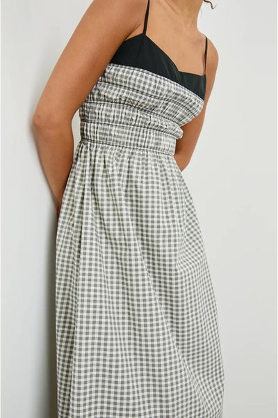 Primrose Dress -Ivory Jet Gingham bfree boutique Primrose Dress -Ivory Jet Gingham bfree boutique