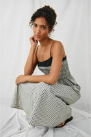 Rails Clothing Primrose Dress Style 670-114F-7896 in ivory jet gingham; Layered Spaghetti Strap Gingham Dress; Summer Dress; Modern Gingham Dress