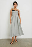 Rails Clothing Primrose Dress Style 670-114F-7896 in ivory jet gingham; Layered Spaghetti Strap Gingham Dress; Summer Dress; Modern Gingham Dress