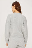 Rails Clothing Ramona Sweatshirt Style 854A-330A-8488 in Heather Grey Martini Embroidery; Martini embroidered Heather Grey Fleece Sweatshirt