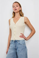 Rails Clothing Rosa Vest Style 834C-609C-001 in Ivory; Knit Vest Top; Rails Knit Vest Top; 