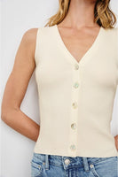 Rails Clothing Rosa Vest Style 834C-609C-001 in Ivory; Knit Vest Top; Rails Knit Vest Top; 