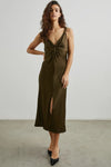 Rails La Clothing Viviana Dress Style 924-148E-7616 in Dark Moss; 