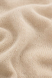 Rails Clothing Cady Top Style 826D-359E-1063 in Stone. Macro detail of the Cady linen blend knit fabric highlighting its airy texture and soft natural weave.