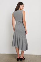 Rails Clothing Daija Dress Style 575-199E-287 in Black Gingham; Asymmetrical Hem Gingham Dress