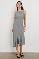 Rails Clothing Daija Dress Style 575-199E-287 in Black Gingham; Asymmetrical Hem Gingham Dress