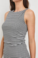 Rails Clothing Daija Dress Style 575-199E-287 in Black Gingham; Asymmetrical Hem Gingham Dress