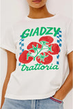 Rails x giadzy the classic crew t-shirt style 813-397-8841 in Giadzy Trattoria. 100% Cotton Giadzy Trattoria Spring summer limited edition collection graphic tee