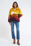 Rumored Clothing Sun Valley Sherpa in Sierra Sundown; Sunset Scape Shepa Half-Zip Pullover; 