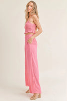 Sadie and Sage Clothing Blossoming Pant Style AE2721 in Fuchsia;Wide Leg Pant; 