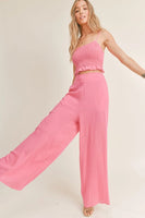 Sadie and Sage Clothing Blossoming Pant Style AE2721 in Fuchsia;Wide Leg Pant; 