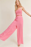 Sadie and Sage Clothing Blossoming Pant Style AE2721 in Fuchsia;Wide Leg Pant; 