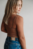 Sage the Label Mesmerize Mesh Contrast Bodysuit Style LG1217 in Brown;Mesh Bodysuit;sheer bodysuit