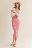 Sage the Label Tina Cardigan Style LG1409 in Light Blush;Lightweight Short Spring Cardigan; 