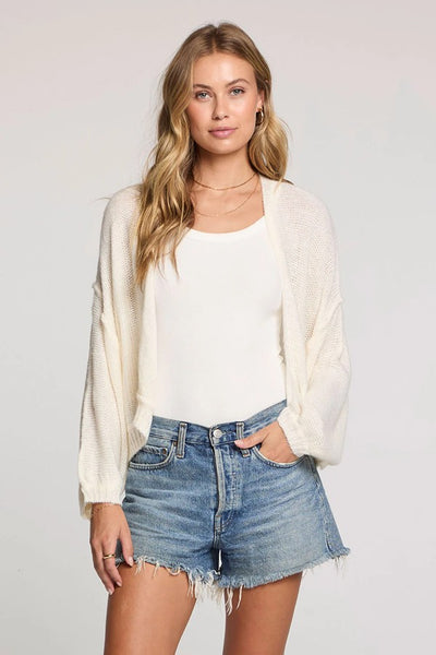 Saltwater Luxe Clothing Aden Sweater Style S2742-SALT in Salt; lightweight knit dress topper; lightweight knit spring summer cardigan