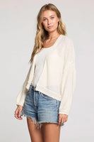 Saltwater Luxe Clothing Aden Sweater Style S2742-SALT in Salt; lightweight knit dress topper; lightweight knit spring summer cardigan