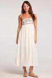 Saltwater Luxe Enzo Midi Dress Style S3829-W714-Salt in Salt, Resort/Spring Midi Dress, Spaghetti Strap Midi Dress