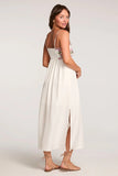 Saltwater Luxe Enzo Midi Dress Style S3829-W714-Salt in Salt, Resort/Spring Midi Dress, Spaghetti Strap Midi Dress
