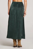 Saltwater Luxe Clothing Narissa Midi Skirt Style S3409-W652-TWLT in Twilight;silky fall midi skirt;slit silky midi skirt; 