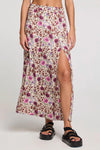 Saltwater Luxe Clothing Narissa Midi Skirt Style S3662-W689-MUL in Multi;Floral Slit Midi Skirt;Summer Midi Skirt; 