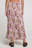 Saltwater Luxe Clothing Narissa Midi Skirt Style S3662-W689-MUL in Multi;Floral Slit Midi Skirt;Summer Midi Skirt; 