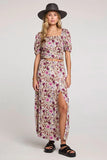 Saltwater Luxe Clothing Narissa Midi Skirt Style S3662-W689-MUL in Multi;Floral Slit Midi Skirt;Summer Midi Skirt; 