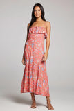 Saltwater Luxe Clothing Victorya Maxi Dress Style S3207-W614-Pop in Poppy Bloom