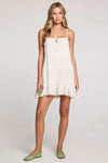 Saltwater Luxe Clothing Wyllow Mini Dress Style S3599-W676-SALT; Off White Spaghetti Strap Summer Mini Dress