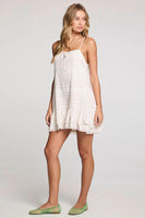Saltwater Luxe Clothing Wyllow Mini Dress Style S3599-W676-SALT; Off White Spaghetti Strap Summer Mini Dress