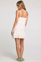 Saltwater Luxe Clothing Wyllow Mini Dress Style S3599-W676-SALT; Off White Spaghetti Strap Summer Mini Dress