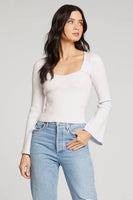 Saltwater Luxe Crilla Sweater Style S2945-Van in Vanilla; 