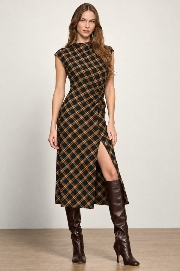 Autumn Edit Dress - Autumn Goldie Plaid